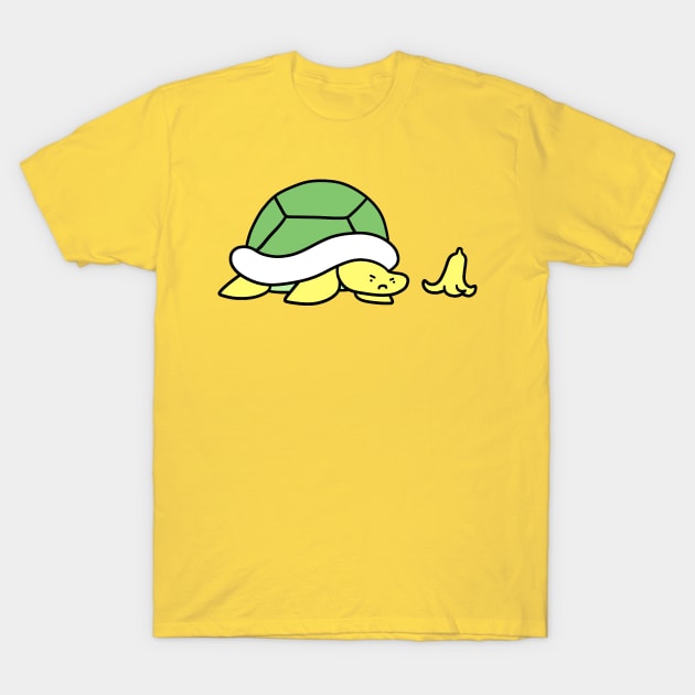 Angry Banana Peel Turtle T-Shirt by saradaboru